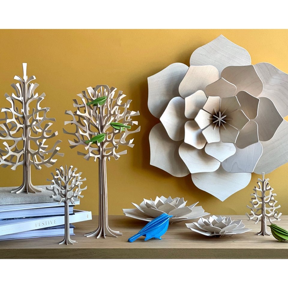 Lovi/ロヴィ/ツリー/ナチュラル/34cm/ミニバード ライトグリーン 3羽