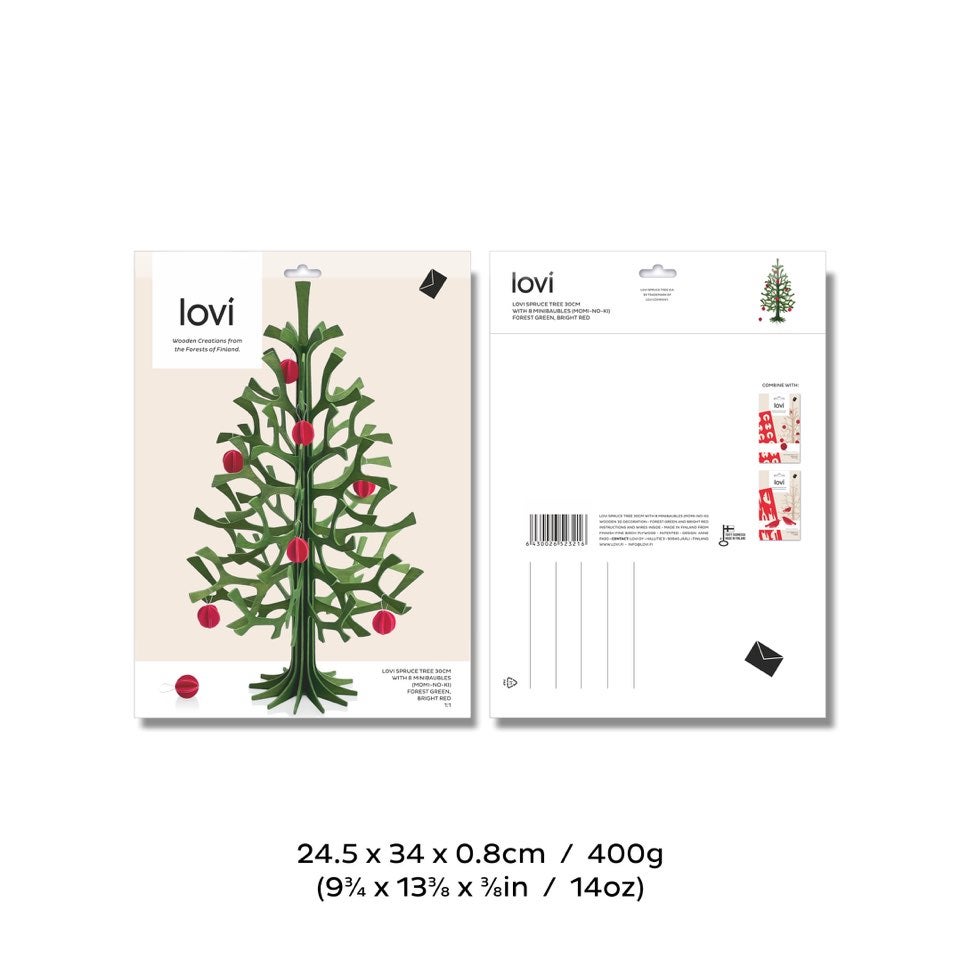 Lovi/ロヴィ/もみの木/クリスマスツリー/ナチュラル/30cm/ミニボール