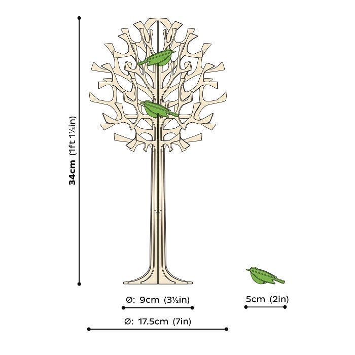 Lovi/ロヴィ/ツリー/ナチュラル/34cm/ミニバード ライトグリーン 3羽